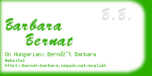 barbara bernat business card